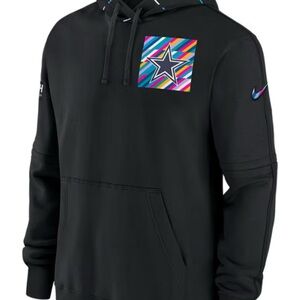 Nike Black Hoodie with Multicolor Star Design